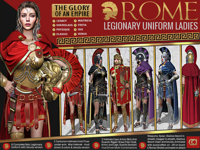 Second Life Marketplace - [CA] ROME LEGIONARY UNIFORM LADIES